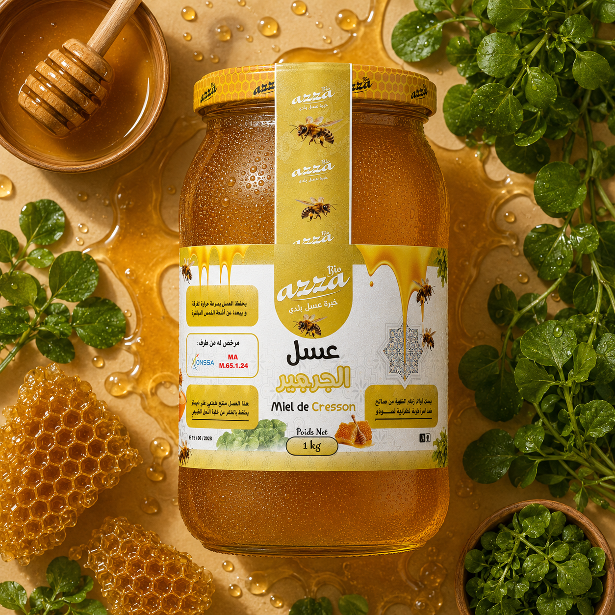 Miel de Cresson (Miel de Roquette) - عسل الجرجير Azzabio – Image 2